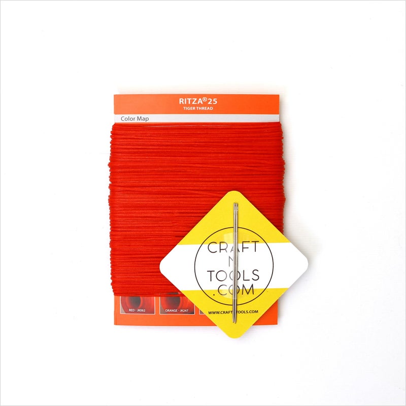 Ritza 25 Tiger Thread RED 1.0mm RITZA 25 Tiger Thread for Leather Craft | Waxed Polyester Saddlers Thread - Image 2